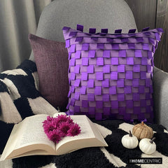 Purple Harmony - Purple Faux Suede Throw Pillow Cover