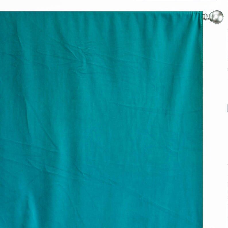 Turquoise Velvet Curtain Panels