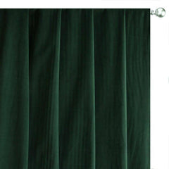 Dark Olive Green Velvet Curtain Panels