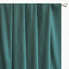 Teal Green Velvet Curtain Panels