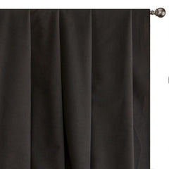 Dark Brown Velvet Curtain Panels