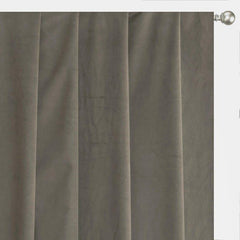 Taupe Velvet Curtain Panels