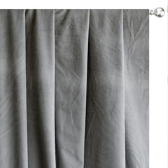 Light Grey Velvet Curtain Panels