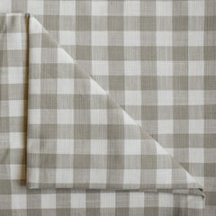 Beige Gingham Checks Cotton Fabric