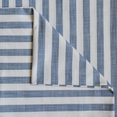 Blue Gingham Stripes Cotton Fabric