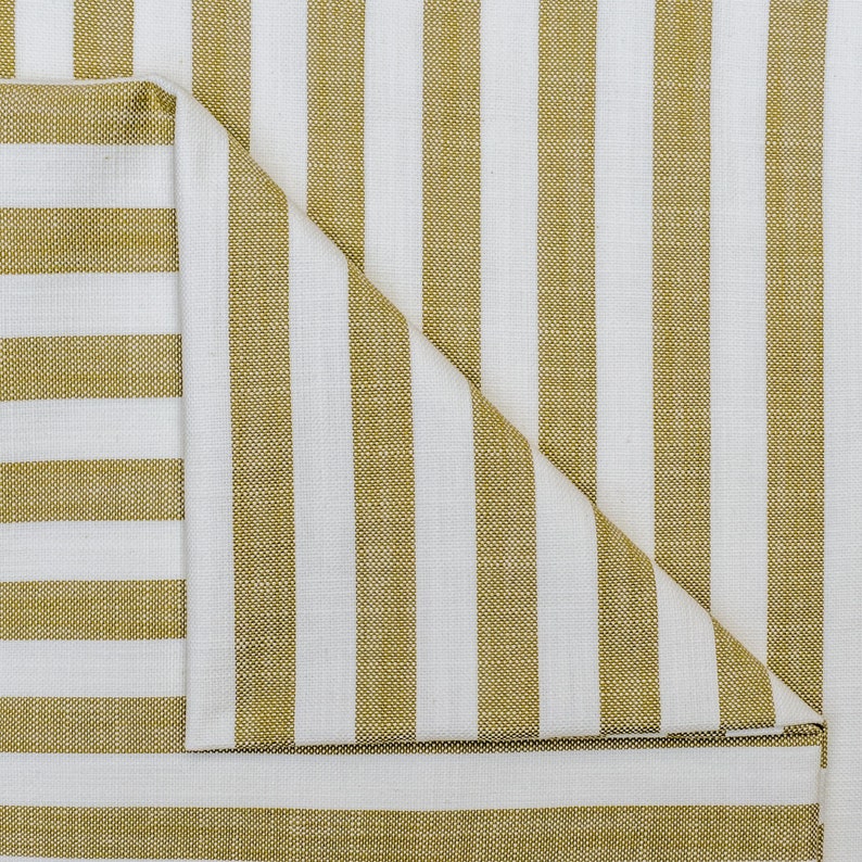Mustard Yellow Stripes Cotton Fabric