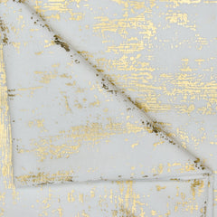 Ivory & Gold Foil Printed Velvet Fabric by the Yard