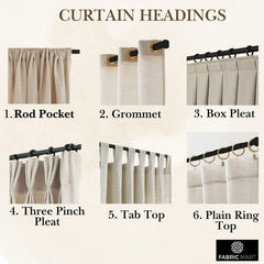 Snow Garden Ivory, Grey Printed Cotton Curtain Panels