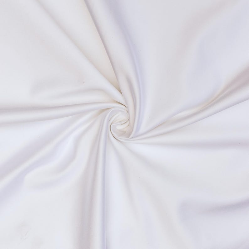 Off White Heavy Satin Fabric by the Yard