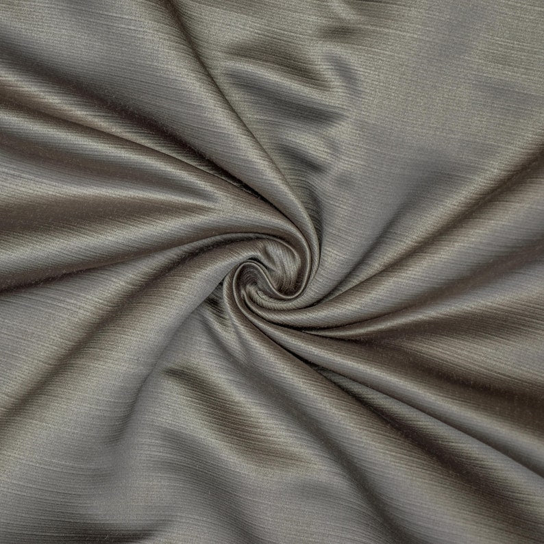Taupe Gray Heavy Satin Fabric by the Yard