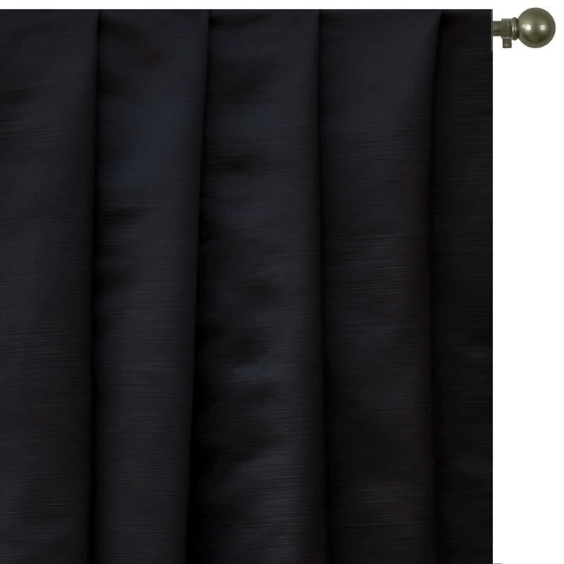 Black Heavy Satin Fabric by the Yard