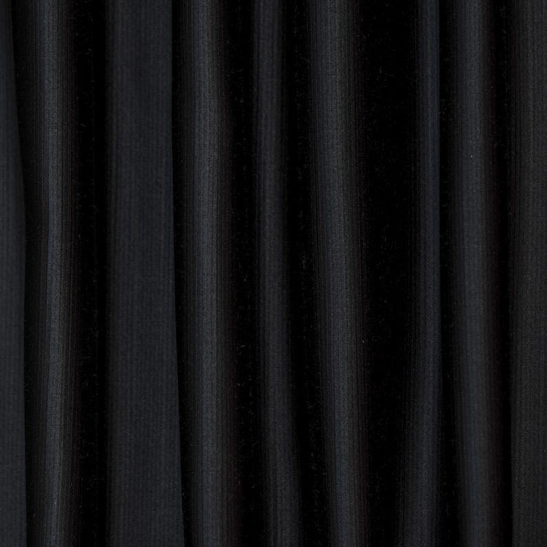Black Heavy Satin Fabric by the Yard