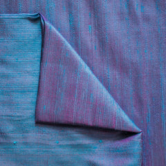 Blue & Pink Silk Dupioni Fabric by the Yard, Blue Silk Fabric