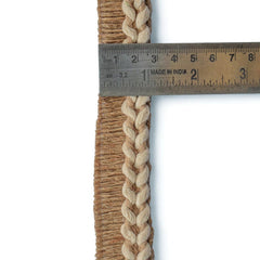 Natural Braided Jute Trim by the Yard, Rustic Jute Lace with Fringe