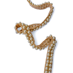 Pearl Crochet Jute Trim by the Yard, 1 IN (25mm) Jute Braided Lace Trim