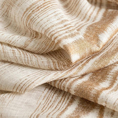Copper Foil Sheer Curtain Fabric by the Yard, Iridescent Copper Sheer Fabric