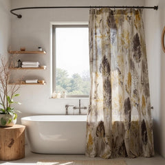 Feather Print Sheer Curtain Fabric by the Yard, Translucent Feather Sheer Fabric