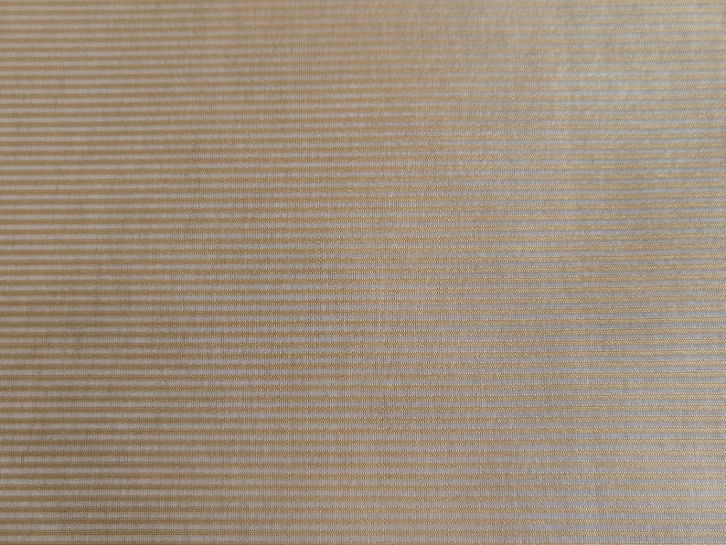 Beige Striped Sheer Curtain Fabric by the Yard