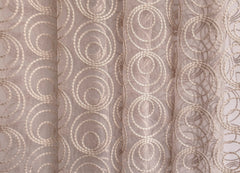 Fawn Circles Sheer Printed Velvet Curtain Panels