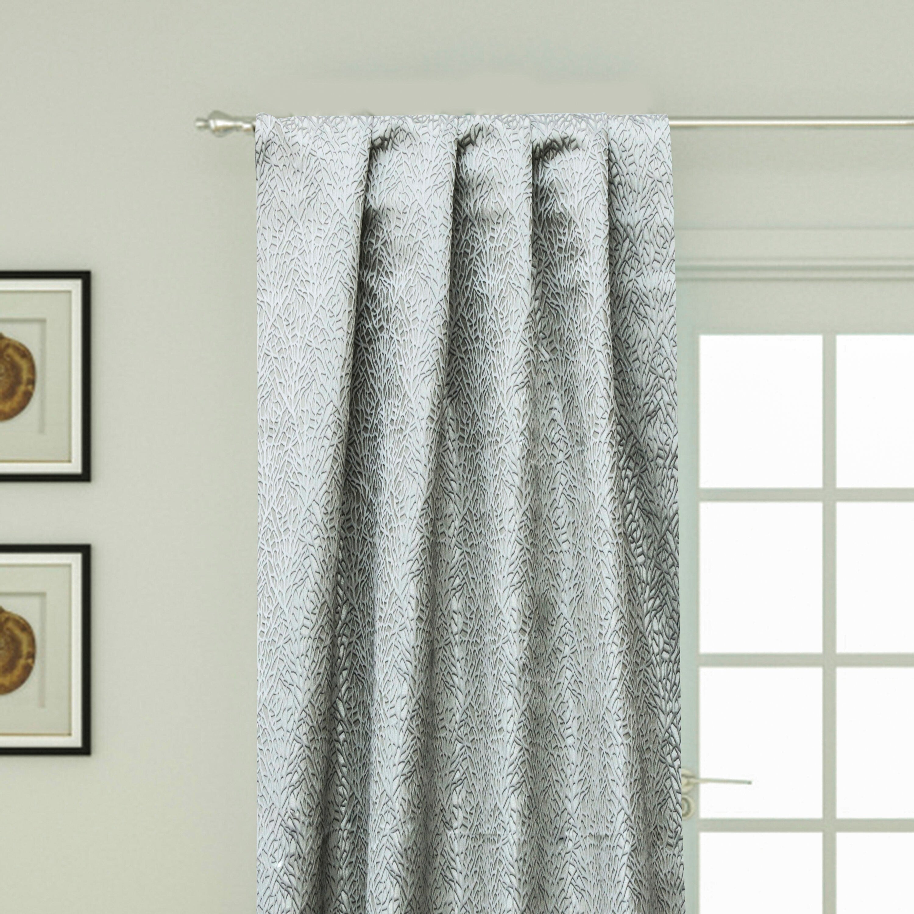 Behind The Web Jacquard Weave 3D Texture Curtain Panels