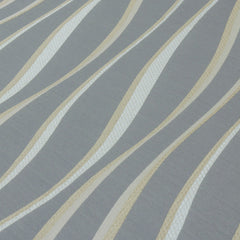 Ivory N Gold Stripes Jacquard Weave Textured Curtain Panels