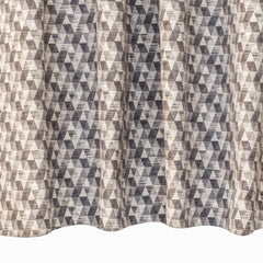 Beige Triangles Jacquard Weave Geometric Curtain Panels