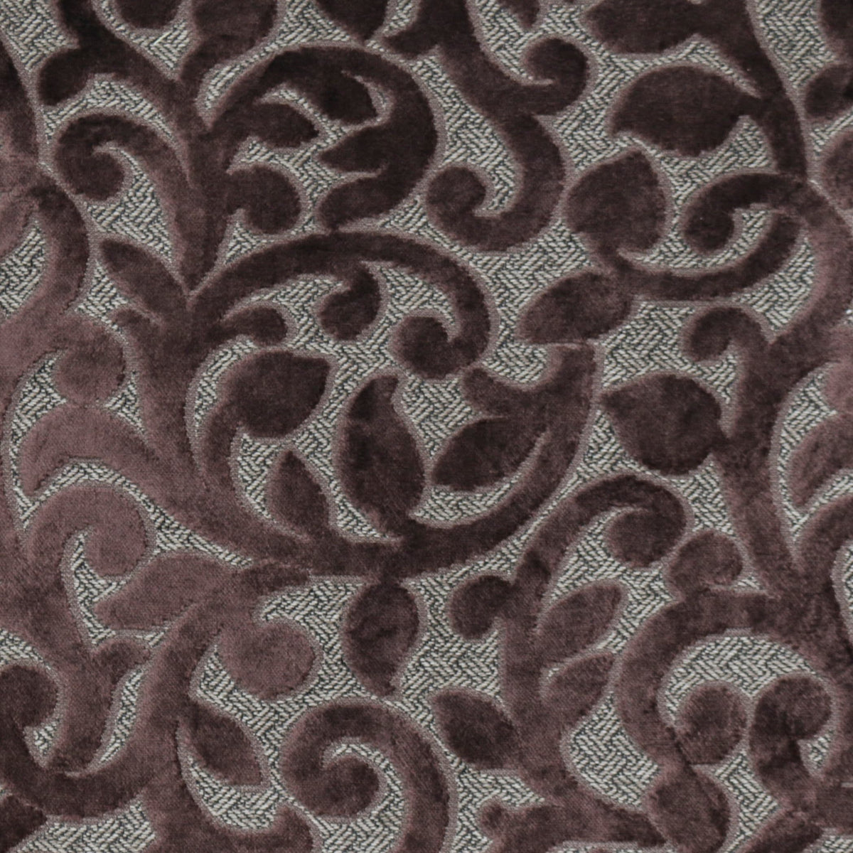 Dark Brown Velvet Flower Jacquard Velvet Curtain Panels