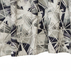 Abstract Triangles Printed Cotton Embroidery Curtain Panels