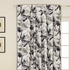 Abstract Triangles Printed Cotton Embroidery Curtain Panels
