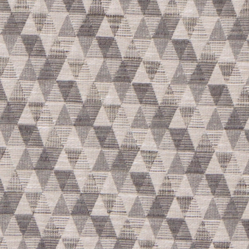 Beige Triangles Jacquard Weave Geometric Curtain Panels