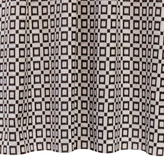 Brown Blocks Jacquard Velvet Geometric Curtain Panels