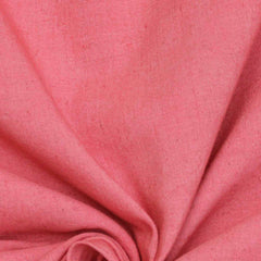 Coral Pink Cotton Linen Fabric