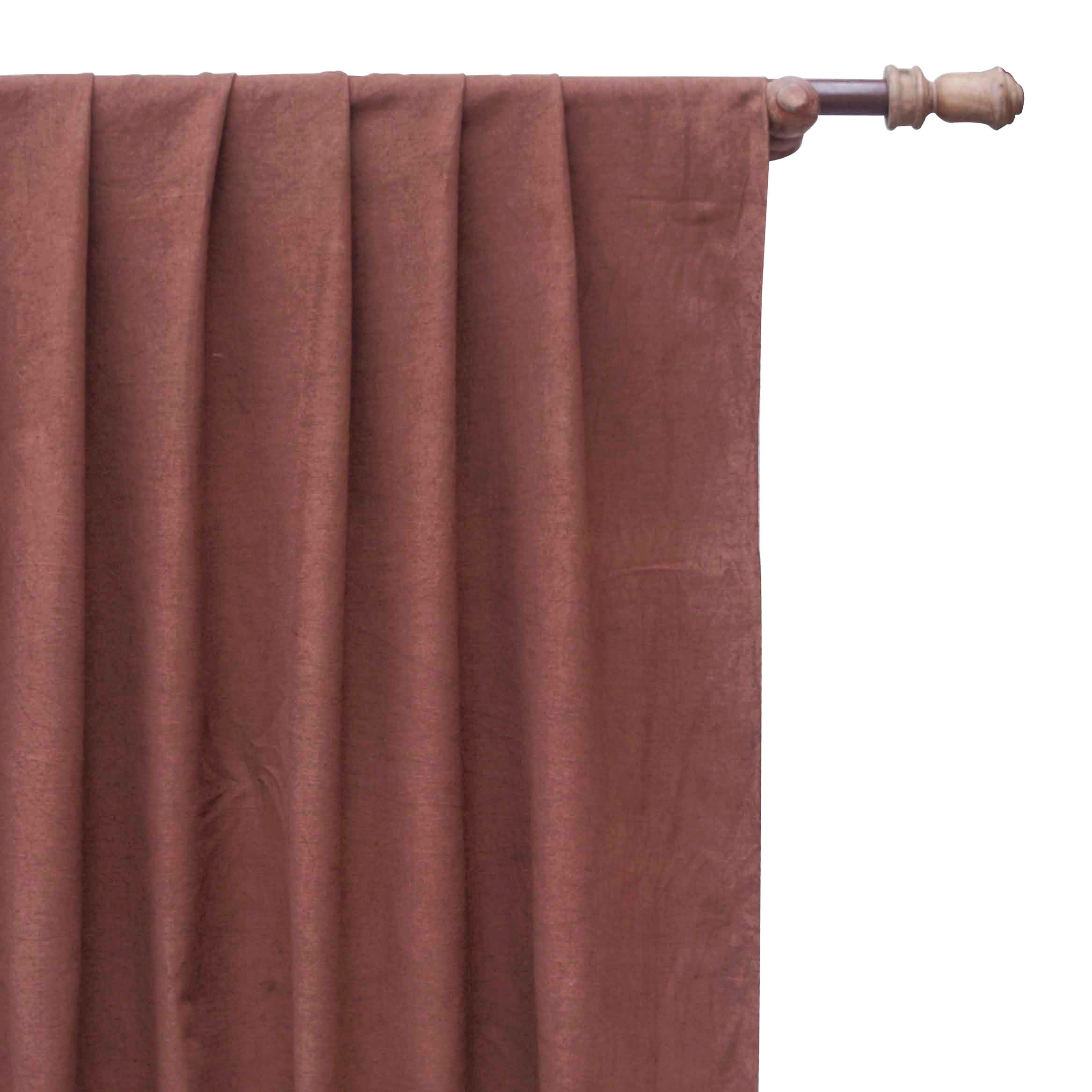 Brown Cotton Linen Fabric