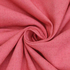 Coral Pink Cotton Linen Fabric