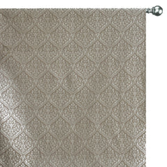 Pearl Beige Floral Polyester Viscose Woven Curtain Panels