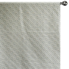 Floral Teal Peacock Jacquard Weave Curtain Panels