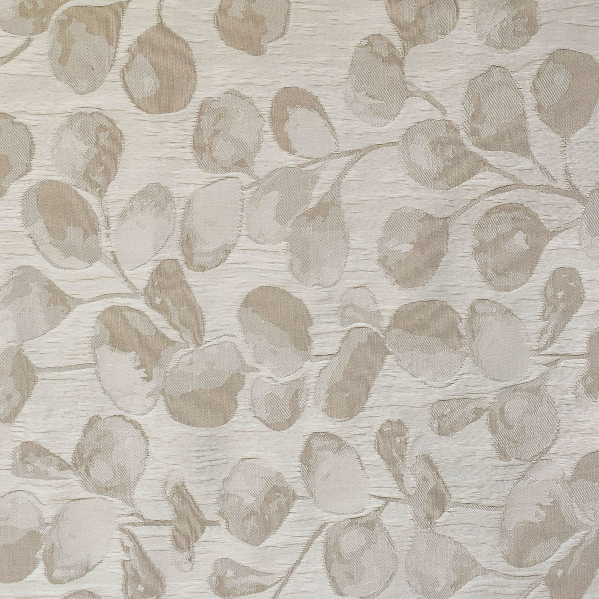 Beige Petals Jacquard Weave Curtain Panels