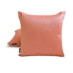 Peach Coral Luxury - Peach & Coral Art Silk Throw Pillow Cover Pack of 2
