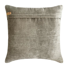 Velvet Bedecked - Gray Velvet Throw Pillow Cover