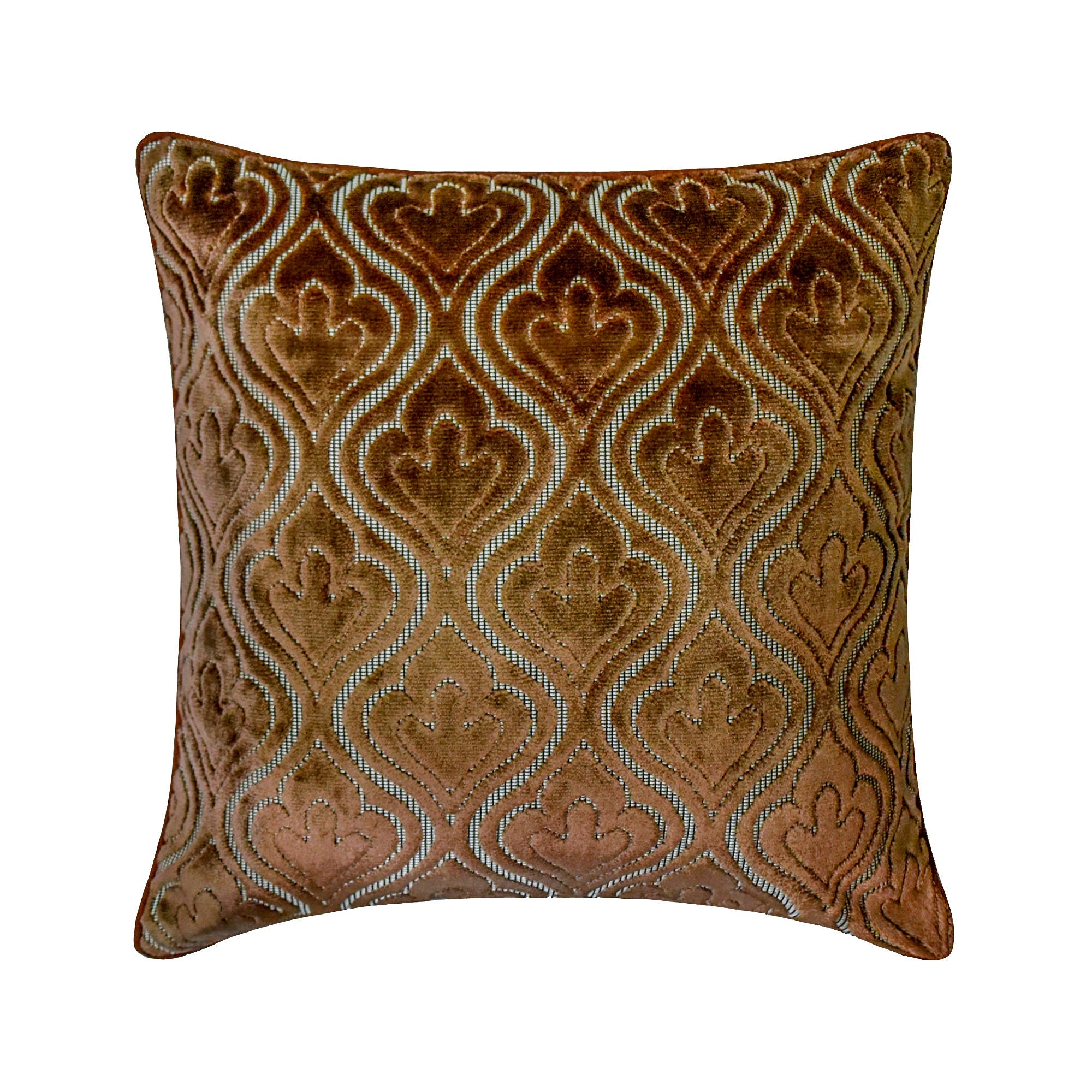 Velvet Majestic Brown Throw Pillow Cover