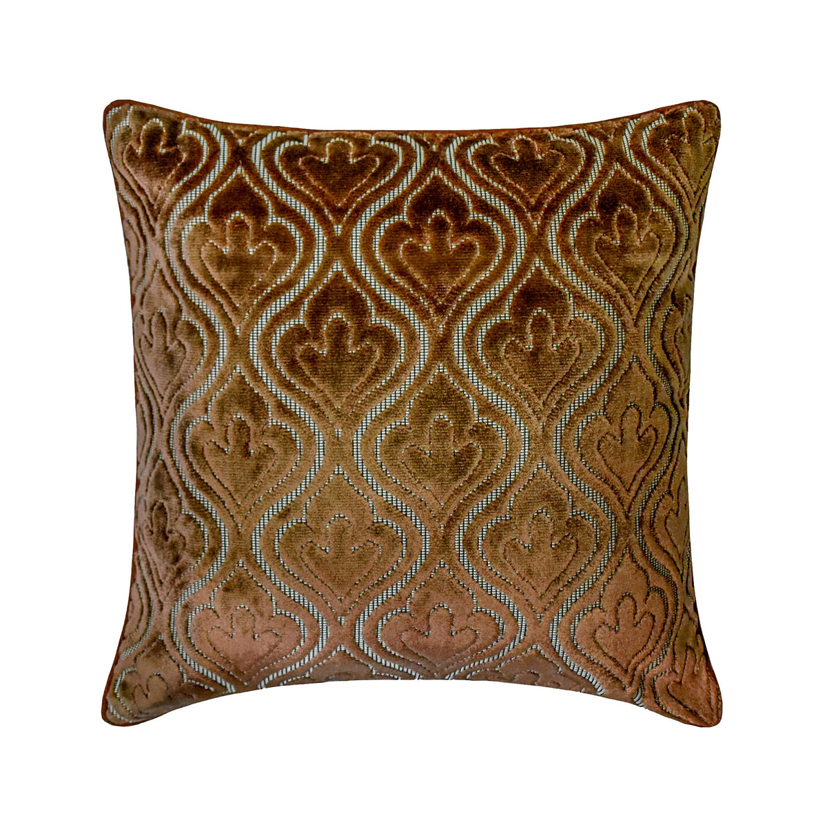 Velvet Majestic Brown Throw Pillow Cover