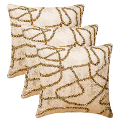 Liquid Gold - Gold Jacquard Throw Pillow Cover