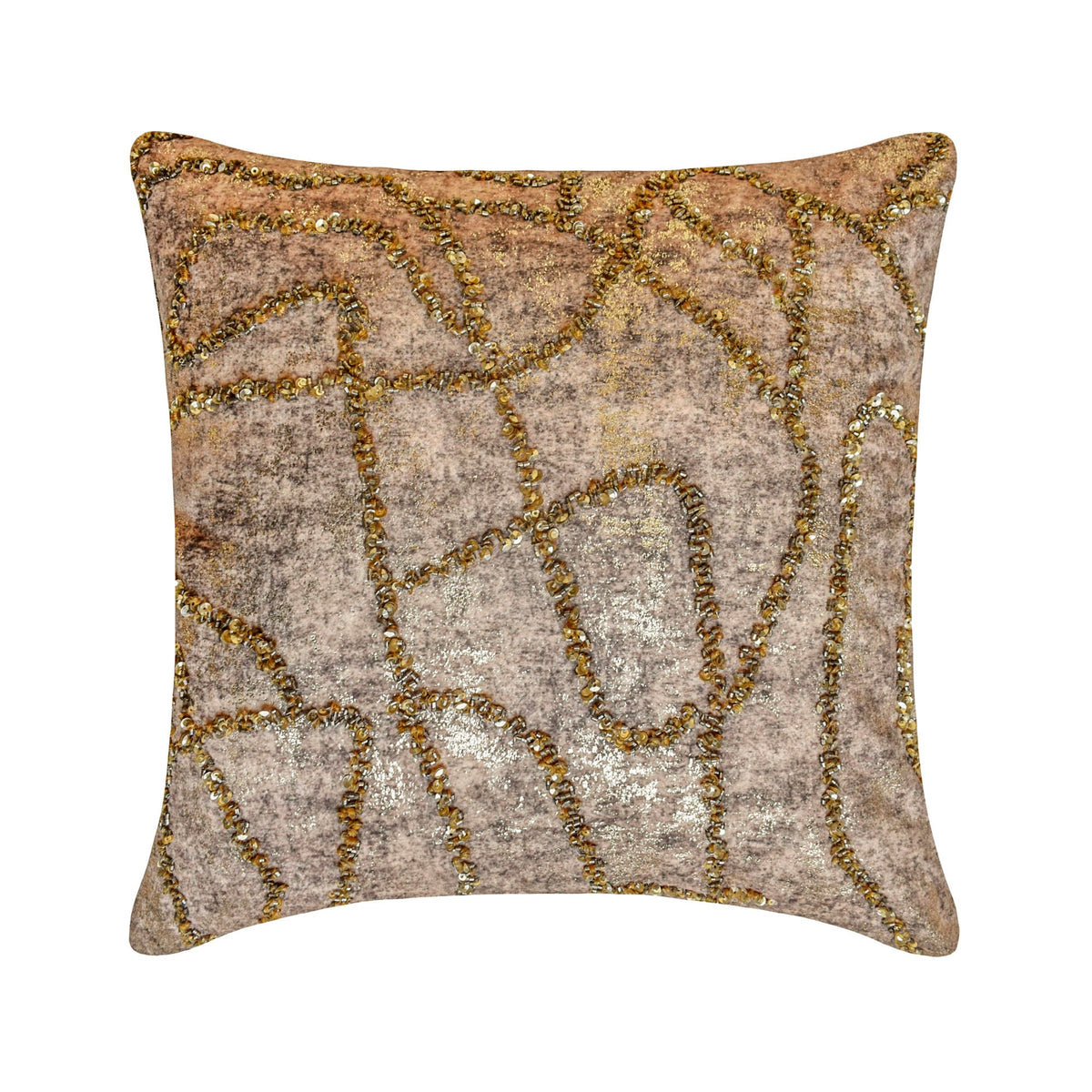Old World Gold Throw Pillow Cover