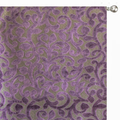 Purple Floral Jacquard Velvet Curtain Panels