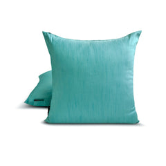 Aqua Luxury - Aqua Art Silk Throw Pillow Cover Pack of 2