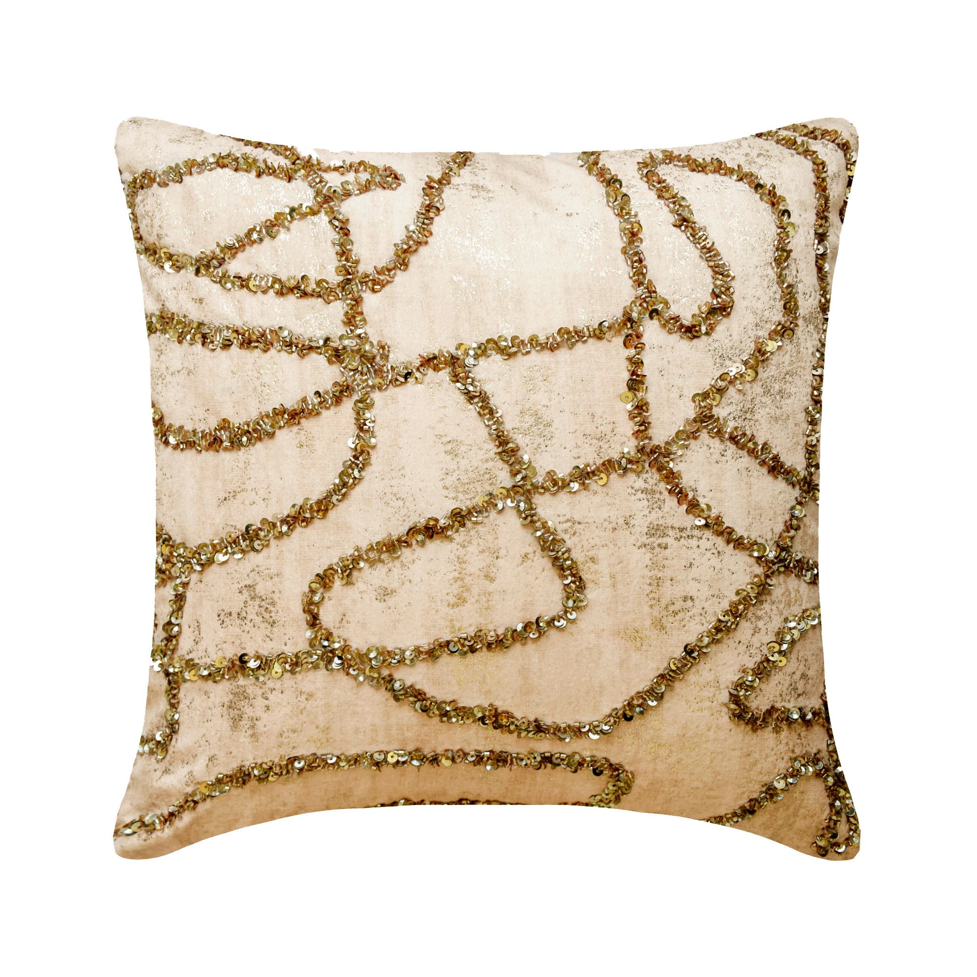 Liquid Gold Throw Pillow Cover