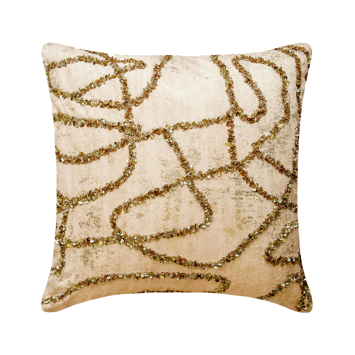 Liquid Gold Throw Pillow Cover