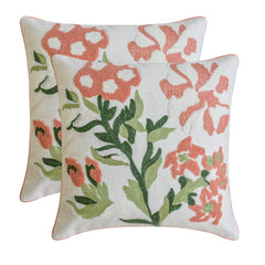 Radiant Parrots - Black Velvet Throw Pillow Cover