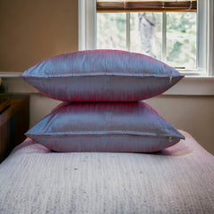 Blue & Red Luxury - Blue & Red Art Silk Throw Pillow Cover Pack of 2