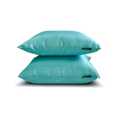 Aqua Luxury - Aqua Art Silk Throw Pillow Cover Pack of 2